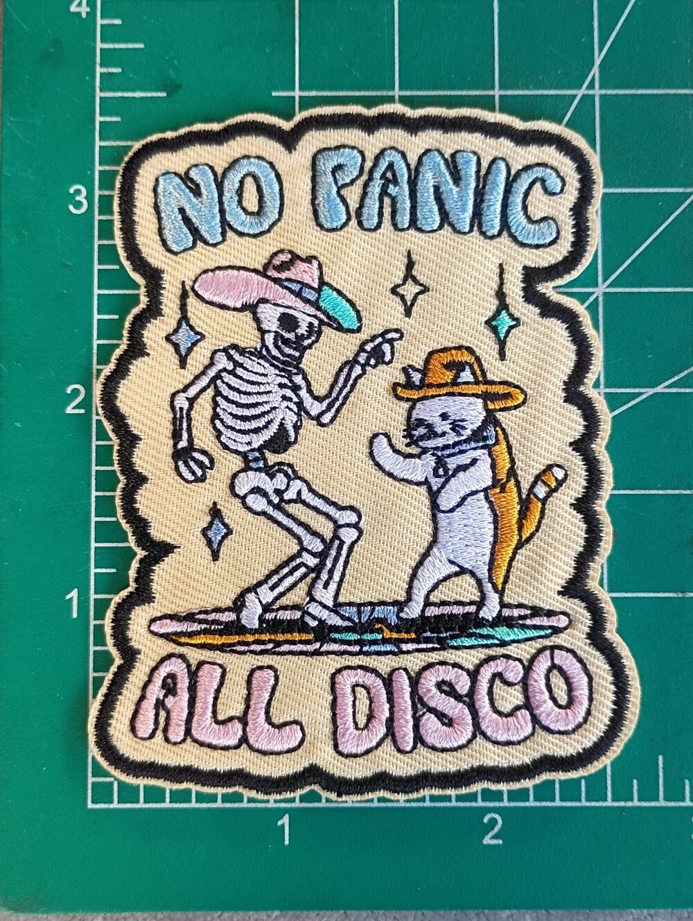 No Panic All Disco Iron On Embroidered Patch